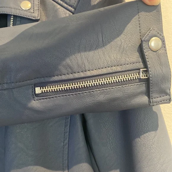 Just Jeans - PU Biker Jacket - Size 12 - Picture 3 of 11